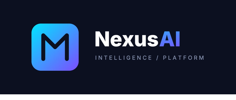 NexusAI — テックグラデーション・モノグラム（AI/SaaS向け）